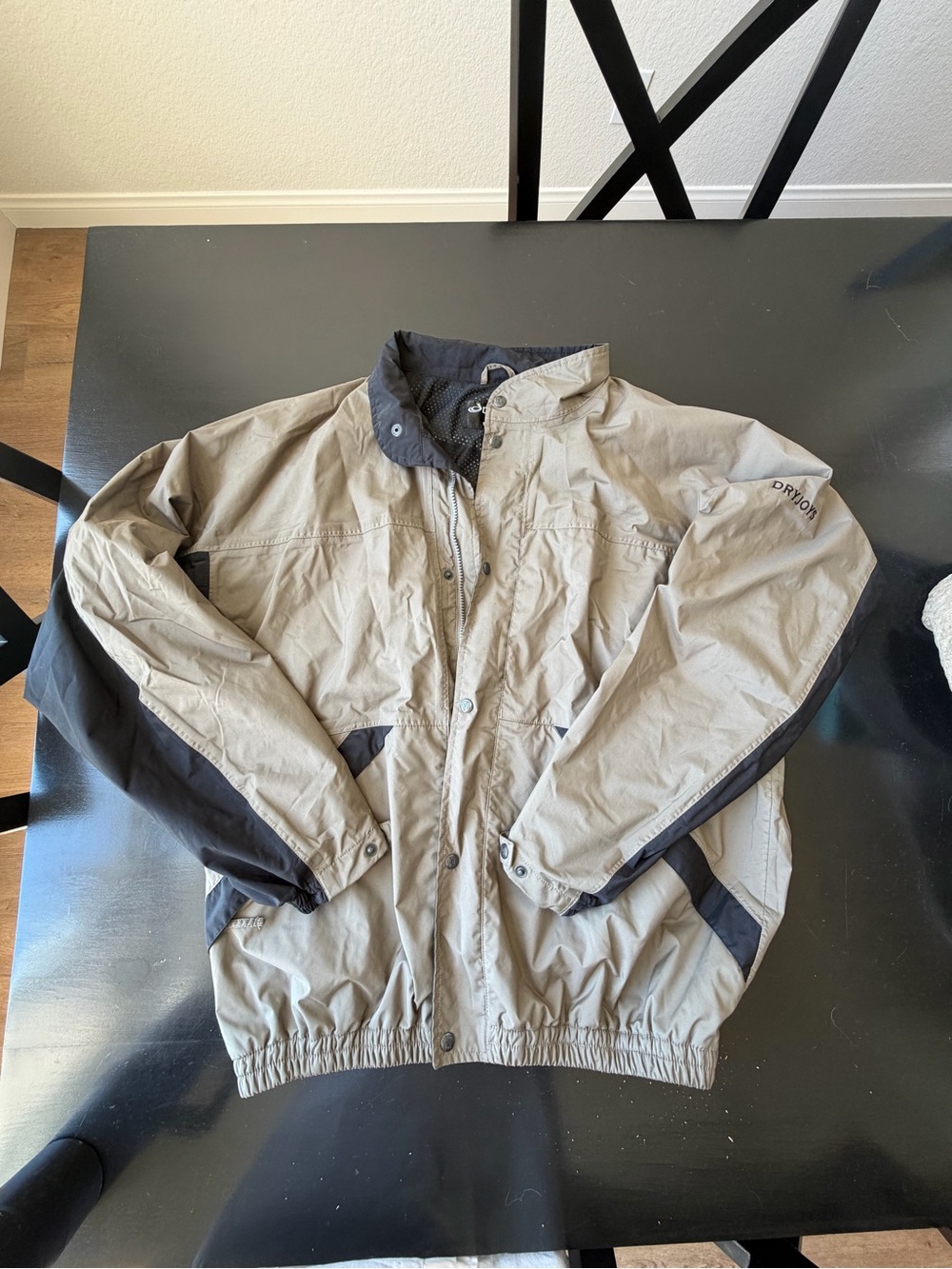 FootJoy Beige and Black Windbreaker Jacket